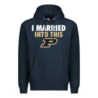 Navy Purdue Boilermakers Married Into This - Apparel Premium Hoodie - ArtMosaic