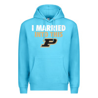 Ocean Blue Purdue Boilermakers Married Into This - Apparel Premium Hoodie - ArtMosaic