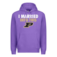 Purple Purdue Boilermakers Married Into This - Apparel Premium Hoodie - ArtMosaic
