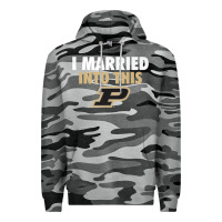 Slate Camo Purdue Boilermakers Married Into This - Apparel Premium Hoodie - ArtMosaic