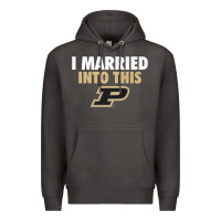 Smoke Purdue Boilermakers Married Into This - Apparel Premium Hoodie - ArtMosaic
