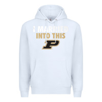 White Purdue Boilermakers Married Into This - Apparel Premium Hoodie - ArtMosaic