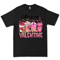 Black Coffee Is MY Valentine Premium Tee - CowhideDigitalArt