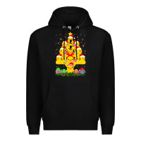 Black duck rubber duck christmas tree duckie and quack christmas 123 Premium Hoodie - ArtMosaic