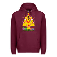 Burgundy duck rubber duck christmas tree duckie and quack christmas 123 Premium Hoodie - ArtMosaic