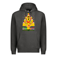 Charcoal Heather duck rubber duck christmas tree duckie and quack christmas 123 Premium Hoodie - ArtMosaic
