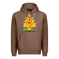 Chestnut duck rubber duck christmas tree duckie and quack christmas 123 Premium Hoodie - ArtMosaic
