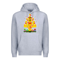 Heather Grey duck rubber duck christmas tree duckie and quack christmas 123 Premium Hoodie - ArtMosaic