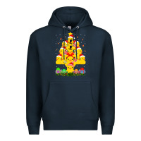 Navy duck rubber duck christmas tree duckie and quack christmas 123 Premium Hoodie - ArtMosaic