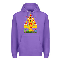 Purple duck rubber duck christmas tree duckie and quack christmas 123 Premium Hoodie - ArtMosaic