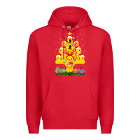 Red duck rubber duck christmas tree duckie and quack christmas 123 Premium Hoodie - ArtMosaic