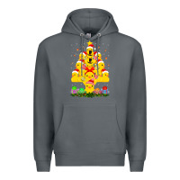 Rock duck rubber duck christmas tree duckie and quack christmas 123 Premium Hoodie - ArtMosaic
