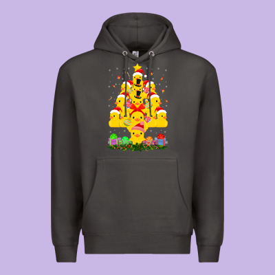 Duck Rubber Duck Christmas Tree Duckie And Quack Christmas 123 Premium Hoodie Designed By Artmosaic