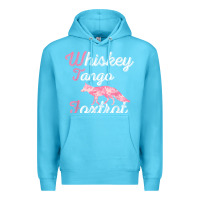 Ocean Blue whiskey tango foxtrot military womens fun wtf quote t shirt Premium Hoodie - ArtMosaic
