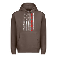 Coffee Union Carpenter With A Vintage American Flag For Fans Premium Hoodie - ArtMosaic