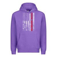 Purple Union Carpenter With A Vintage American Flag For Fans Premium Hoodie - ArtMosaic