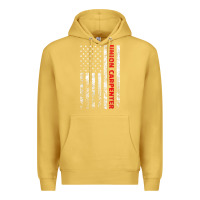 Antique Gold Union Carpenter With A Vintage American Flag For Fans Premium Hoodie - ArtMosaic