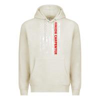 Oatmeal Heather Union Carpenter With A Vintage American Flag For Fans Premium Hoodie - ArtMosaic