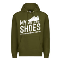 Army Green cross country running   xc run runner pullover hoodie Premium Hoodie - ArtMosaic
