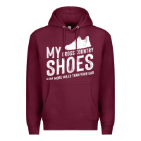 Burgundy cross country running   xc run runner pullover hoodie Premium Hoodie - ArtMosaic