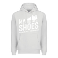 Dove Grey cross country running   xc run runner pullover hoodie Premium Hoodie - ArtMosaic