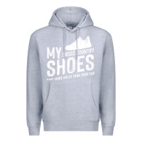Heather Grey cross country running   xc run runner pullover hoodie Premium Hoodie - ArtMosaic