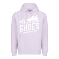 Lilac cross country running   xc run runner pullover hoodie Premium Hoodie - ArtMosaic
