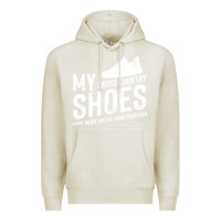 Oatmeal Heather cross country running   xc run runner pullover hoodie Premium Hoodie - ArtMosaic