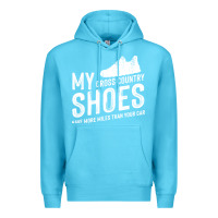 Ocean Blue cross country running   xc run runner pullover hoodie Premium Hoodie - ArtMosaic
