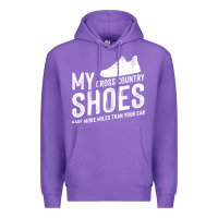 Purple cross country running   xc run runner pullover hoodie Premium Hoodie - ArtMosaic