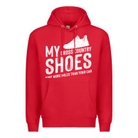 Red cross country running   xc run runner pullover hoodie Premium Hoodie - ArtMosaic
