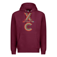 Burgundy X-Country Design For Cross Country Runners and Coaches Premium Hoodie - ArtMosaic