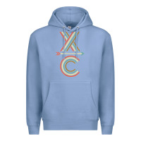 Colony Blue X-Country Design For Cross Country Runners and Coaches Premium Hoodie - ArtMosaic