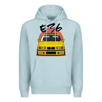 Blue Mist Yellow E36 Premium Hoodie - ArtMosaic