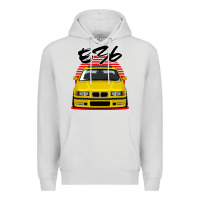 Dove Grey Yellow E36 Premium Hoodie - ArtMosaic