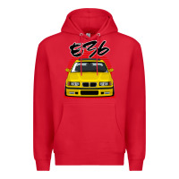 Red Yellow E36 Premium Hoodie - ArtMosaic