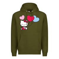 Army Green kitty Premium Hoodie - ArtMosaic