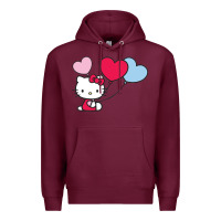 Burgundy kitty Premium Hoodie - ArtMosaic