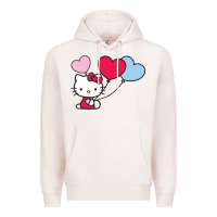 Pale Pink kitty Premium Hoodie - ArtMosaic