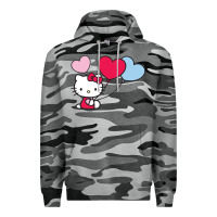 Slate Camo kitty Premium Hoodie - ArtMosaic