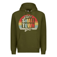 Army Green Limited Edition Retro Vintage Just A Small Town Girl Premium Hoodie - ArtMosaic