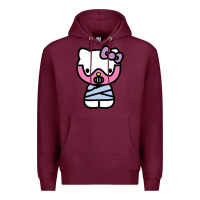 Burgundy hell kitty cute devil Premium Hoodie - ArtMosaic