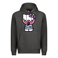 Charcoal Heather hell kitty cute devil Premium Hoodie - ArtMosaic