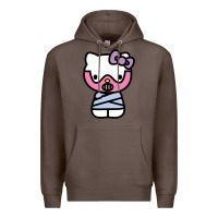 Coffee hell kitty cute devil Premium Hoodie - ArtMosaic