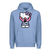 Colony Blue hell kitty cute devil Premium Hoodie - ArtMosaic