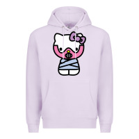Lilac hell kitty cute devil Premium Hoodie - ArtMosaic