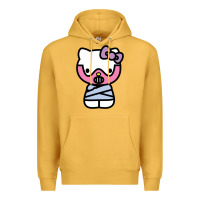 Mustard hell kitty cute devil Premium Hoodie - ArtMosaic