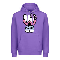 Purple hell kitty cute devil Premium Hoodie - ArtMosaic