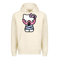Tofu hell kitty cute devil Premium Hoodie - ArtMosaic
