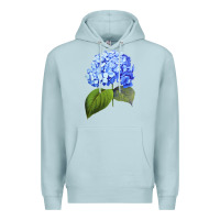 Blue Mist Blue  hydrangea Premium Hoodie - ArtMosaic